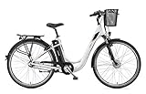 Telefunken E-Bike Damen 28 Zoll Elektrofahrrad - 7-Gang Shimano Nabenschaltung mit Rücktritt, Pedelec Citybike Alu mit Fahrradkorb, Frontmotor 250W /10,4Ah / 36V Sitzrohrakku, RC840 M