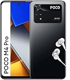 POCO M4 Pro Smartphone+Kopfhörer, 6+128GB Handy ohne Vertrag, 6.43' 90Hz AMOLED DotDisplay, 64MP Triple Kamera, 5000mAh, Power Black (DE Version+2 Jahre Garantie+Amazon Exclusive)