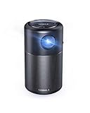 Nebula Capsule von Anker, Mini Beamer mit WLAN, Minimalistischer Projektor 100 ANSI lm, Taschenkino, DLP, 360° Lautsprecher, 100 Zoll, Android 7.1, 4H Akku, mit App, ideal Zuhause, Home E