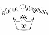 Wandtattooladen Wandtattoo - Kleine Prinzessin mit Krone Größe:40x22cm Farbe: Schab