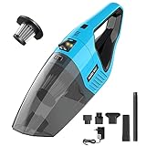 3 in 1 Auto Handstaubsauger 7KPa 120W Kabellos Wiederaufladbar tragbar Handstaubsauger, starke Saugwirkung Nass/Trocken staubsauger für die Reinigung von Haus autos (schwarz)