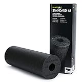 BLACKROLL® Standard 45 Faszienrolle (45 cm x 15 cm), Fitness-Rolle zur Selbstmassage von Rücken und Beinen, effektive Massagerolle für funktionales Training, mittlere Härte, Made in Germany, Schw