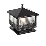 Säulenlicht im Freien. Courtyard Säule Kopflampe Europäische Außenlandschaft Wandleuchte Villa Gartentor Light Square Kokosnussbaum Wasserdicht, Outdoor Post Lights Säulenlampe Dekorative Säulen R