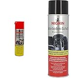 NIGRIN 74065 Hohlraumkonservierer 500 ml & 74034 Unterbodenschutz-Spray, 500 ml, haftfähig, Korrosionsschutz für den Unterboden von Autos, schw