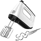 Babacom Handmixer, 6 Geschwindigkeitsstufen 400W Handrührgerät mit 2 Rührbesen & 2 Knethaken, Turbofunktion, Auswurftastendesign, Tragbarer Mixer Handrührer zum Backen, für Soßen, Sahn, Eiweiß