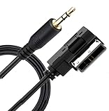 Media Interface Consumer Kabel kompatibel für Mercedes Benz mit MI-Stecker, MMI MDI auf Stereo 3,5 mm Audio MP3 AUX IN Adapter, 2