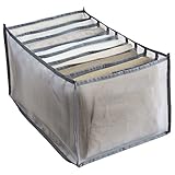 NORCKS Organizer für Schublade, Kleidung, faltbar, Aufbewahrungsbox für Schubladen, 9 Fächer, Schublade, Organizer für Hemd, T-Shirt, Hose, Unterwäsche, Grau, 32 x 25 x 17