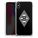 DeinDesign Silikon Hülle kompatibel mit Apple iPhone XS Max Case weiß Handyhülle Wappen Borussia Mönchengladbach Gladb