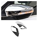 JINHUA. HUAJIN 2 stücke Chrome Auto Rückansicht Spiegel Trim Abdeckung Seitentür Rückfahrabdeckung Für VW Passat B7 2010-2015 CC 2008-2018 EOS Scirocco MK3 JE (Color : Silver)