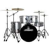 Basstrommeln Percussion Drums Professional Adult Jazz Drum Party Drums Percussion Children Es Ercise Drum Set Beginner 5 Drums 4 Pieces (Color : Silver, Size : 100 * 140cm)