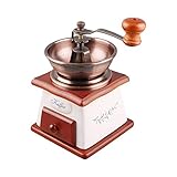 CYGG Manuelle Kaffeemühle Hölzerne Einstellbare Dicke Kaffeebohne Mühle Mini Tragbare Mühle Alte Hand Kaffeemaschine Geeignet für Home Office T