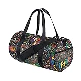 MONTOJ Große Sporttasche mit tropischem Hawaii-Motiv und Hibiskusblü