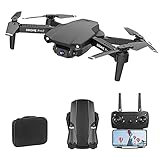 GPS Drohnen 4K Dual Kamera WiFi FPV Geste Foto Flugbahn Flug EIN Schlüssel zur Heimkehr Feste Höhe RC Quadcopter Professionelle Luftbildfotografie Faltbare Drohne，Schwarz，1B