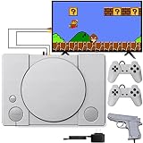 Retoo Grau Mini 8-bit Spielkonsole mit 16 Spiel, 2 Joysticks und Spiel Pistole, Retro TV-Spielekonsole, Action Spiel, Classic Konsole, Childhood Classic Game, Videospielkonsole für F