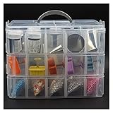 Mizuho 30 Gitter Klare Kunststoff Aufbewahrungsbox Fit Für Spielzeug Ringe Schmuck Display Organizer Make-Up Case Handwerk Halter Container Porta Joias (Color : Clear, Size : L)