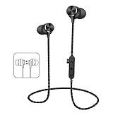 Bluetooth Kopfhörer Drahtlose Kopfhörer mit Hängendem Hals Bluetooth 5.0 Headsets Geräuschunterdrückung HiFi Sport In Ear Ohrhörer Unterstützung für langlebiges Fitness L