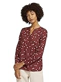 TOM TAILOR Damen Print Tunica Bluse, Rot, 28510 - Red Flower Design, 38