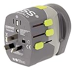 Universal Reiseadapter Skross World Travel Adapter PRO Light 3xUSB, für die Benutzung 2- und 3-poliger Geräte in über 200 L