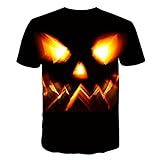 Herren Bekleidung Verkauf Verkauf Verkauf Clearance Herren T-Shirt Rundhals Kurzarm T-Shirt Halloween Kürbis 3D Druck Gentleman Warm Männer Polo Rugby Shirts Patchwork Tops Größe S-XXXXXL, Orange 1, L