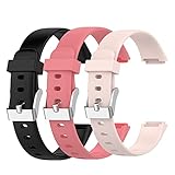 Meiruo Silikon Ersatz Armband für Fitbit Luxe (Set 3, L)