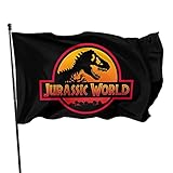 Jurassic World Garten Flagge,3x5 Ft?150cm X 1257cm?, Frühling, Sommer, Herbst, Garten, Willkommen Hof, Outdoor Decor Garden Flag