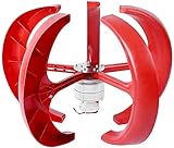 FCPLLTR Windturbine 5 Klinge Windturbine vertikale Windgenerator Windturbinen-Kit Stromerzeuger-Ausrüstung-24V (Color : 24v)