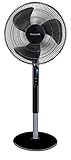 HONEYWELL Fortschrittlicher QuietSet Standventilator mit Geräuschunterdrückungstechnologie und Fernbedienung, Schwarz, 18,8 x 58,8 x 55