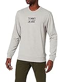 Tommy Jeans Herren TJM Essential Crew Sweatshirt, Lt Grey Htr, XL