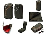 DFVmobile - Multi-Functional Vertical Stripes Nylon Pouch Bag case Zipper Closing Carabiner for CUBOT GT72+ - Color G