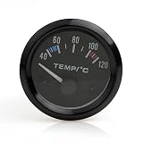 Wasser-Temperaturanzeige, Auto-Instrument, 5,1 cm, 12 V, universal, misst 40-120° C, weiße LED