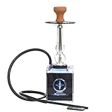 SETSCZY Huka Acryl Shisha mit LED-Lichtstange Wasserleitung Square Volles Set von Hukahnschlauch Tragbare Haushaltsrohr für Shisha Schlauch, leichtes tragbares Shisha-Set, Keine Nikotinvergiftung