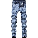 Capabes Trendige Bedruckte Herrenjeans Stretch und bequem für jeden Tag beiläufig Allgleiche Jeanshose mit Reißverschluss zum Öffnen und Schließen 28
