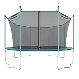 Ultrasport Gartentrampolin, Outdoor Trampolin, Kindertrampolin, 183-430cm, Sprungfedern oder innovatives Elastik Sprungssystem, inkl. Sicherheitsnetz, Witterungsbeständig, Belastbar 100-150 Kg