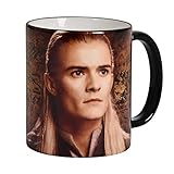 Elbenwald Herr der Ringe Tasse 20 Jahre Jubiläums Kollektion mit Legolas Rundumdruck und Filmlogo 320 ml Keramik