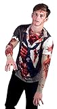 Boland Herren 84307 - Fotorealistisches Shirt Zombie , Mehrfarbig , L