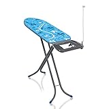 Leifheit Bügeltisch AirBoard Express M Compact 60years Color Edition blau, ideal für Dampfstationen, kompakt zu verstauen, Bügelbrett mit Baumwollbezug, Dampfbügelbrett mit ultraleichter Büg
