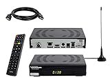 Vanatge VT-93 DVB-T2 Receiver inkl. 3 Monate gratis Freenet TV (Private Sender in HD), PVR Ready, Full-HD 1080p, HDMI, Mediaplayer, USB 2.0, 12V tauglich, 2m HDMI Kabel und DVB-T2