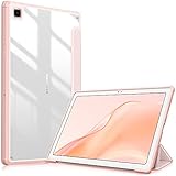 Fintie Hybrid-Schutzhülle für Samsung Galaxy Tab A7 10.4 2020 Modell (SM-T500/T505/T507), stoßfest, mit transparenter Rückseite, automatische Wake/Sleep-Funktion, Roség