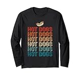 Retro Hot Dogs Tee Funny Food Fans Party Vintage Food Liebhaber Lang