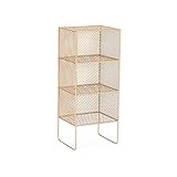 LCJQ Büro-Bücherregale 3 Tiere Buchspeicherungsanzeige Rack Lagerhalter Home Decoration Regal-Regal Bücherregal Rack Speicherorganisation Bücherregal Regale (Color : Gold)