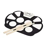 E-Drum USB tragbares elektronisches Roll-up-Pedal Drum-Stick Aufnahme Spiel mit 9 Silizium-Pad-Funktion speakerless Lautsprecher Geschenk for Kinder Schlagzeug Praxis Drum-Kit mit Kopfhörerbuchse S