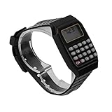 Ba30DEllylelly Kinder Studenten Rechner Digitaluhr Solid Color Silikon Komfortable Wear Calculator Armbanduhr fü