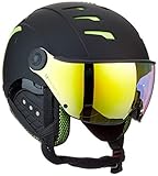 ALPINA Unisex - Erwachsene, JUMP 2.0 Q-LITE Skihelm, black-lime matt, 61-63