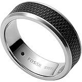 Fossil Herren Ring Edelstahl schwarz, JF03727040