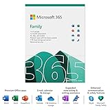 Microsoft 365 Family | Office 365 Apps | Bis zu 6 Benutzer | 1 Jahr Abonnement | Mehrere PCs/Macs, Tablets und Handys | Mehrsprachig | Box