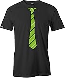 Jayess JGA - Krawatte Business Style - Herren T-Shirt in Schwarz-Grün by Gr. XXXL