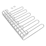 Emuca - Gläserhalter mit 5 Zeilen für Möbel, Gläserschiene für Regale oder Bars, 320 mm, Stahl,