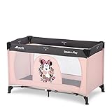 Hauck Disney Reisebett Dream N Play / für Babys und Kinder ab Geburt bis 15 kg / 120 x 60 cm / Leicht / Kompakt Faltbar / Inkl. Trage Tasche / Minnie Mouse / R