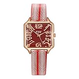 Ansehen Für Kinder Dino Damenuhren Quarzwerk Mädchen Damen Armbanduhr Gürteluhr Geschenk der Beste (C, One Size)