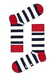 Happy Socks Unisex, STRIPE Socken, Mehrfarbig (Multi Rot 045), 41-46